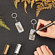 BENECREAT DIY Transparent Acrylic Keychain Clasps Making Kits DIY-BC0001-68-3