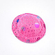 ベルベットの帽子の装飾  DIYクラフト装飾  印刷された水玉模様  濃いピンク  48~50x17~18mm  約100個/袋 AJEW-T004-01A-2