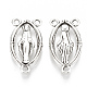 Holy Oval Carved Virgin Mary Tibetan Style Alloy Chandelier Component Links TIBEP-0381-S-LF-2