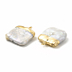 Pendenti di perle keshi naturali barocche PEAR-P004-27KCG-4