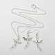 Alloy Dragonfly Jewelry Sets: Earrings & Necklaces SJEW-JS00714-2