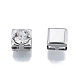 Laiton micro pavé de perles de zircone cubique claires KK-G432-11A-P-1