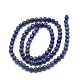 Abalorios de lapislázuli naturales hebras G-R435-04-4mm-3