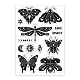 GLOBLELAND Butterflies Clear Stamps for DIY Scrapbooking Decor Insects Sun Moon Flowers Gems Transparent Silicone Stamps for Making Cards Photo Album Decor DIY-WH0167-57-0314-8