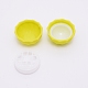 プラスチック製の空のリップクリーム球体容器  化粧品包装リップクリームボール  黄緑  4.2cm  内径：2.8のCM  容量：7g（0.23液量オンス）  4個/セット MRMJ-WH0064-26C-2