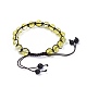 Cuisson bracelets de perles tressées en verre craquelé peint BJEW-JB04333-01-3