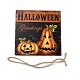 Cartello di benvenuto appeso alla porta di legno di halloween HJEW-Z002-01A-4