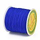 編み込みナイロン糸  ビーズジュエリー作りのための中国結びコードビーズコード  ブルー  0.8mm  約100ヤード/ロール NWIR-R006-0.8mm-368-2