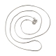 Колье-цепочка из стерлингового серебра с родиевым покрытием в виде змеи NJEW-M153-15A-20-2