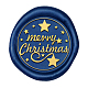 ワックスシーリング真鍮スタンプヘッド  ワックスシーリングスタンプ用  クリスマステーマの模様  25x14.5mm AJEW-WH0209-609-2