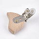 Beech Wood Baby Pacifier Holder Clips WOOD-T015-06-3