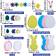 GORGECRAFT 335Pcs 1 Set Easter Foam Stickers Set Large Bunny Rabbit Egg Felt Self Adhesive Glitter Sticker Decorations for Crafts Party Favors Supplies Arts Embellishments Scrapbook Gift Holiday HJEW-WH0043-60-2
