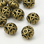 abalorios DIY 40 cuentas bolas filigrana  espaciadoras doradas 6mm  fornituras 
