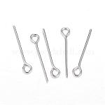 304 Stainless Steel Eye Pin, Stainless Steel Color, 20x0.8mm, Hole: 2mm
