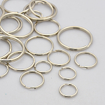 Clés de répartition des anneaux de fer mixte, accessoires de fermoir porte-clés, platine, 15~30mm, diamètre intérieur: 12~28 mm