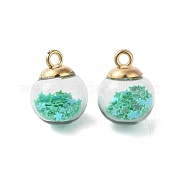 Стеклянные круглые подвески GLAA-P063-01G-06