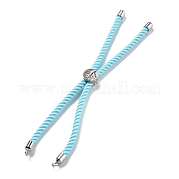 Серебряные браслеты из витого нейлонового шнура DIY-B066-03P-13