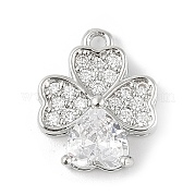 Латунные микропаве прозрачные кубические циркониевые подвески KK-R219-30P
