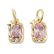 Латунные микро проложить кубического циркония подвески KK-C051-10G-03