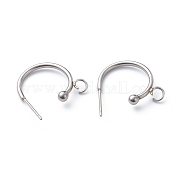 Серьги-полукольца из нержавеющей стали марки 304 STAS-Z028-B01-P