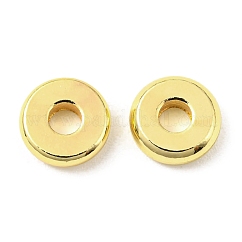 Perles en laiton, sans cadmium et sans plomb, Plaqué longue durée, disque, véritable 18k plaqué or, 6x2mm, Trou: 1.8mm