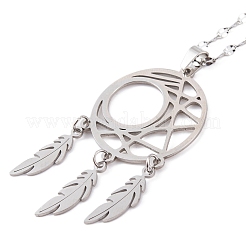 Colliers pendentifs bohèmes en acier inoxydable 201&nbsp;NJEW-G087-09P