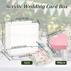Rechteckige Hochzeitskartenbox aus Acryl&nbsp;CON-OC0001-58