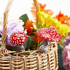 Ornamenti di funghi luminosi in miniatura in resina&nbsp;AJEW-WH0326-72