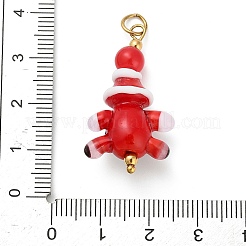 Weihnachten handgedrehten lampwork Glasanhänger&nbsp;STAS-C147-03A
