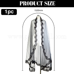 Voiles de mariée en dentelle et tissu&nbsp;AJEW-WH0816-379
