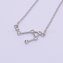 Halskette aus Strassanhängern aus Aluminium&nbsp;NJEW-WH0007-02I