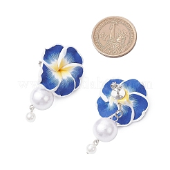 Orecchini pendenti plumeria 3d in argilla polimerica&nbsp;EJEW-JE06417