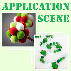 400 Stück 4 Farben Polyester-Pomponball&nbsp;DIY-SC0031-36