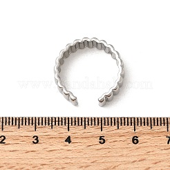 Offene Manschettenringe aus Edelstahl 304&nbsp;RJEW-H261-04P