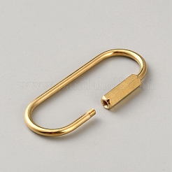 Verschlusskarabiner aus Messing&nbsp;KK-WH0001-33B