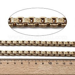 Colliers à maillons carrés texturés en acier inoxydable 304 de 7 mm&nbsp;NJEW-P358-01G