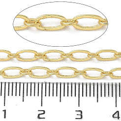 Gestellplattierung ovale Messinggliederketten&nbsp;KK-K392-61G