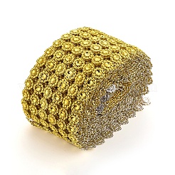 Glitzernde Mesh-Wickelrolle aus Kunststoff in Blumenform&nbsp;DIY-CJC0001-08B