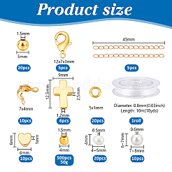 DIY-Kits zur Herstellung von Armbändern/Halsketten aus Messingperlen&nbsp;DIY-PH0030-80