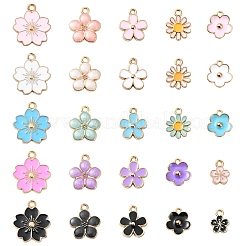 25pcs 5 styles de pendentifs en émail en alliage&nbsp;ENAM-YW0004-27B