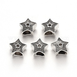 Tibetischer Stil Legierung europäische Perlen Fassungen für Strasssteine&nbsp;TIBE-N006-145AS-LF
