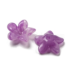 Cabochons en acrylique opaque bicolore&nbsp;OACR-G034-05D