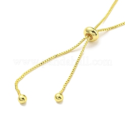 Bracelet coulissant à maillons de tennis en zircone cubique avec chaînes en acier inoxydable 201 doré&nbsp;BJEW-C044-01G