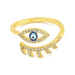 Offener Manschettenring aus 304er Edelstahl mit Zirkonia&nbsp;RJEW-S406-03G-02