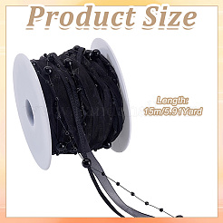 Nastro in pizzo di poliestere da 15 m&nbsp;OCOR-WH0609-088B