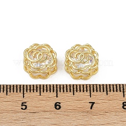 Perles de zircone cubique micro pave en Laiton&nbsp;KK-C093-08G-01