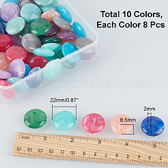 80 pezzo di pietra preziosa imitazione in 10 colori&nbsp;OACR-NB0001-14