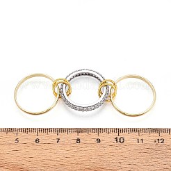 Bagues en laiton avec zircone cubique de micro pave&nbsp;RJEW-D325-01PG-07
