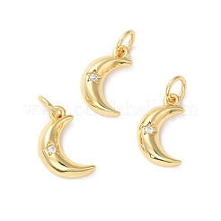 Placcatura a cremagliera in ottone micro pavé di ciondoli con zirconi chiari&nbsp;KK-D074-27G