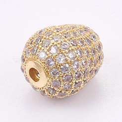 Perline zirconi micro pave  in ottone&nbsp;KK-F748-30